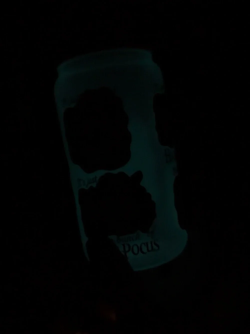 Hocus Pocus Glow-In-The-Dark Glass Cup - custom made